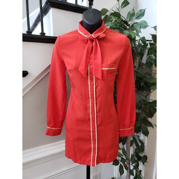 Cooperative Solid 100% Polyester Collared Long Sleeve Button Down Shirt XS - Picture 13 of 14